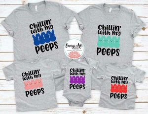 Chillin' with my peeps Family Graphic Tee