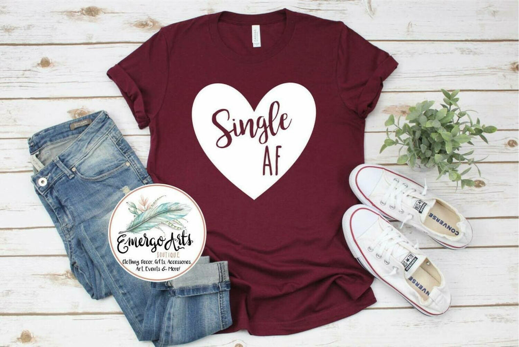 Single AF Heart Graphic Tee