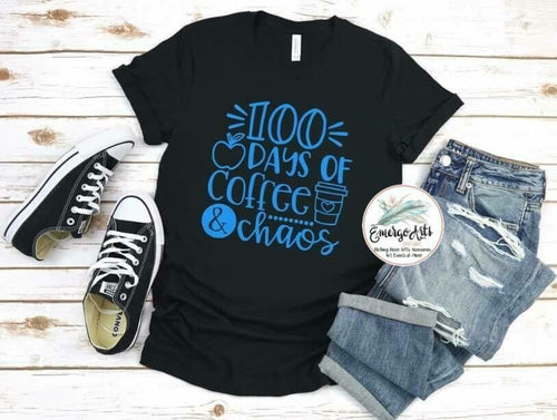 100 Days of Coffee & Chaos Graphic Tee