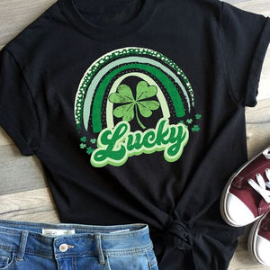 Lucky Rainbow St. Patrick's Day Graphic Tee