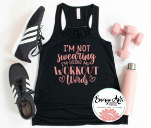 Workout Words Graphic Tee or Tank
