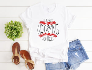 No Crying In Softball Graphic Tee