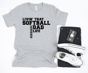 Softball Dad Life Graphic Tee