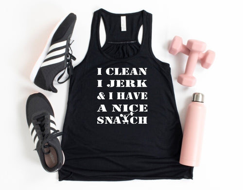 Clean Jerk Snatch Graphic Tee or Tank