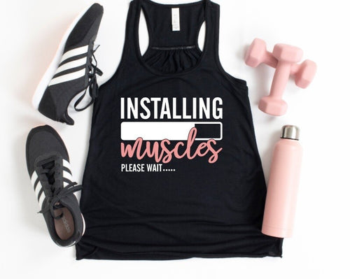 Installing Muscles Graphic Tee or Tank