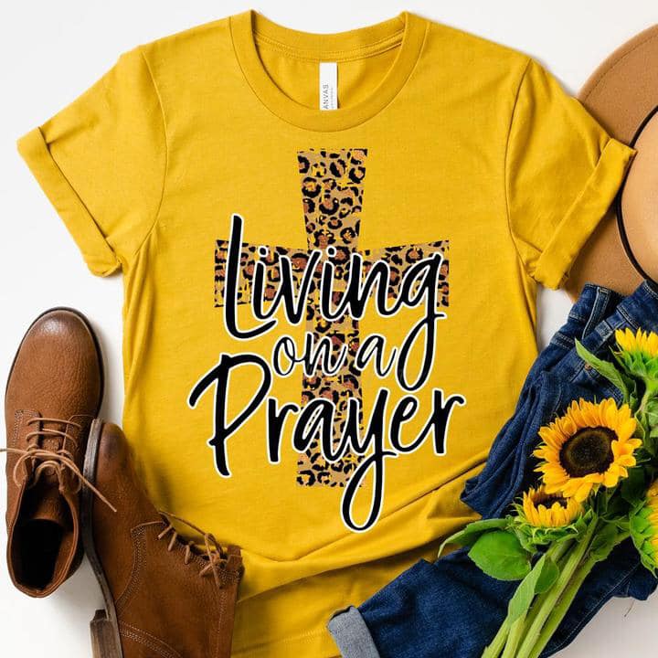 Living On A Prayer Leopard Graphic Tee