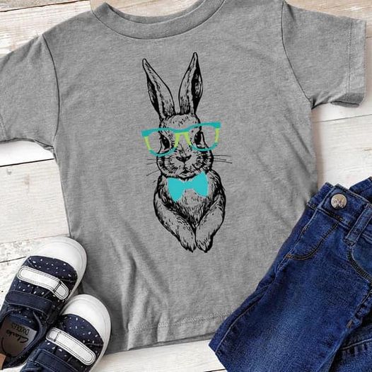 Bunny With Bowtie Graphic Tee