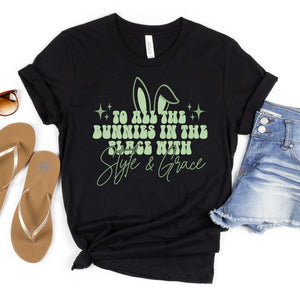 To All The Bunnies In The Place Mint Graphic Tee