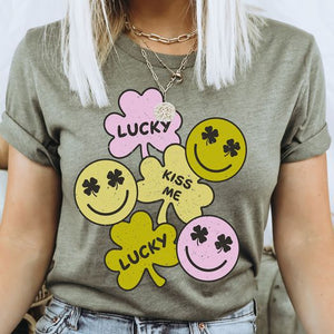 Lucky Happy Face Graphic Tee