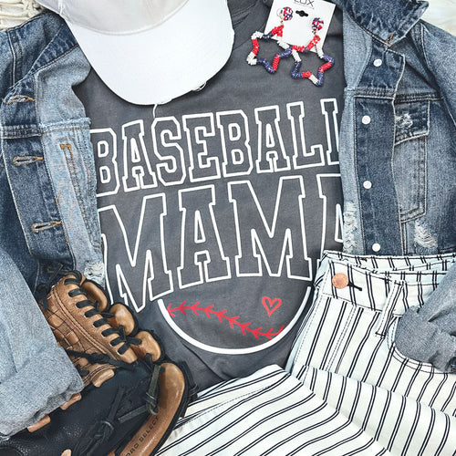 Baseball Mama Puff Print Tee