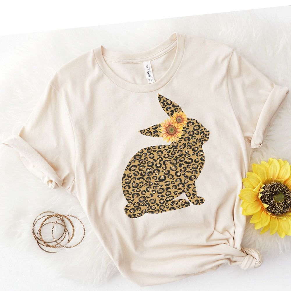 Leopard Easter Bunny Graphic Tee