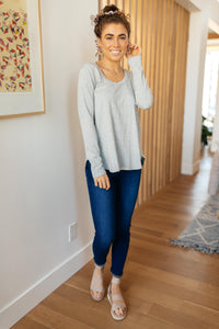 Every Girl's Favorite Basic Top in Heather Gray