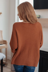Lotta Love Knitted Sweater Top in Rust