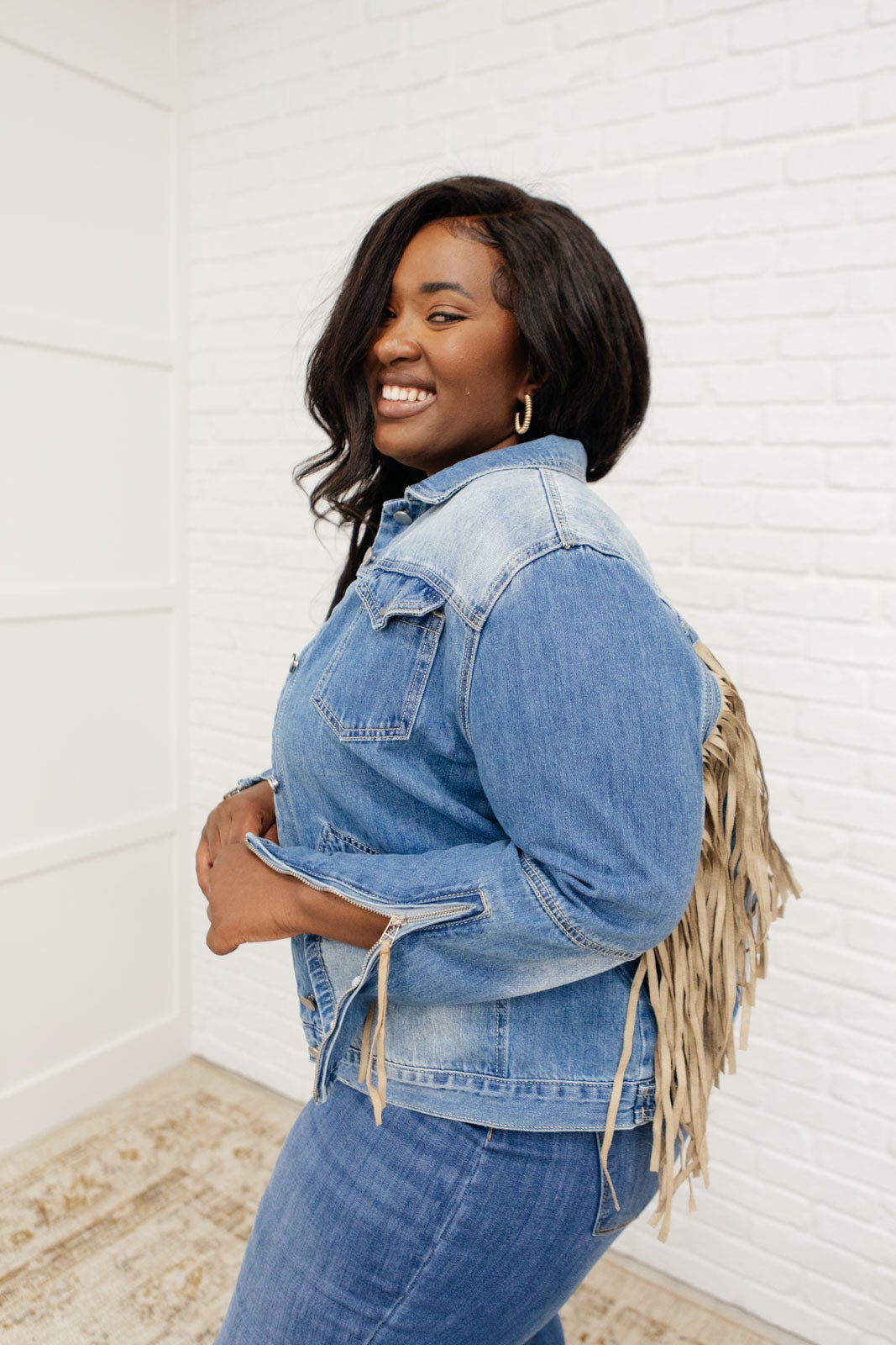 Fringe jacket denim online