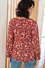 Sunday Brunch Blouse in Rust Floral