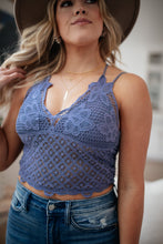 Wild And Free Crop Top in Dusty Blue