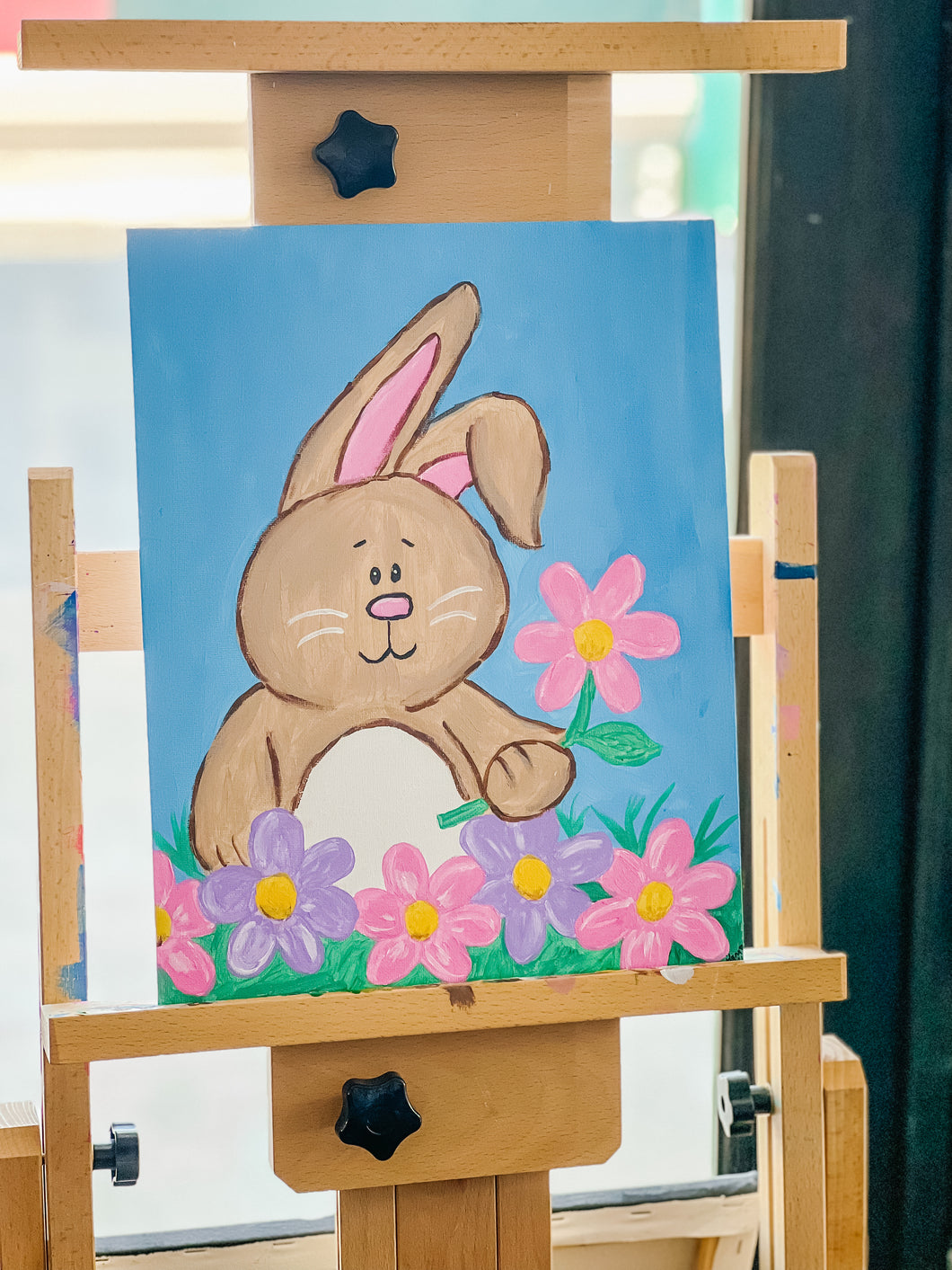 KIDS Pops Of Color Paint Party 4/9/23 @2pm - Spring Time Bunny