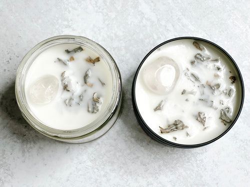 Palo Santo & Sage - Soy Candle {Crystal Collection}