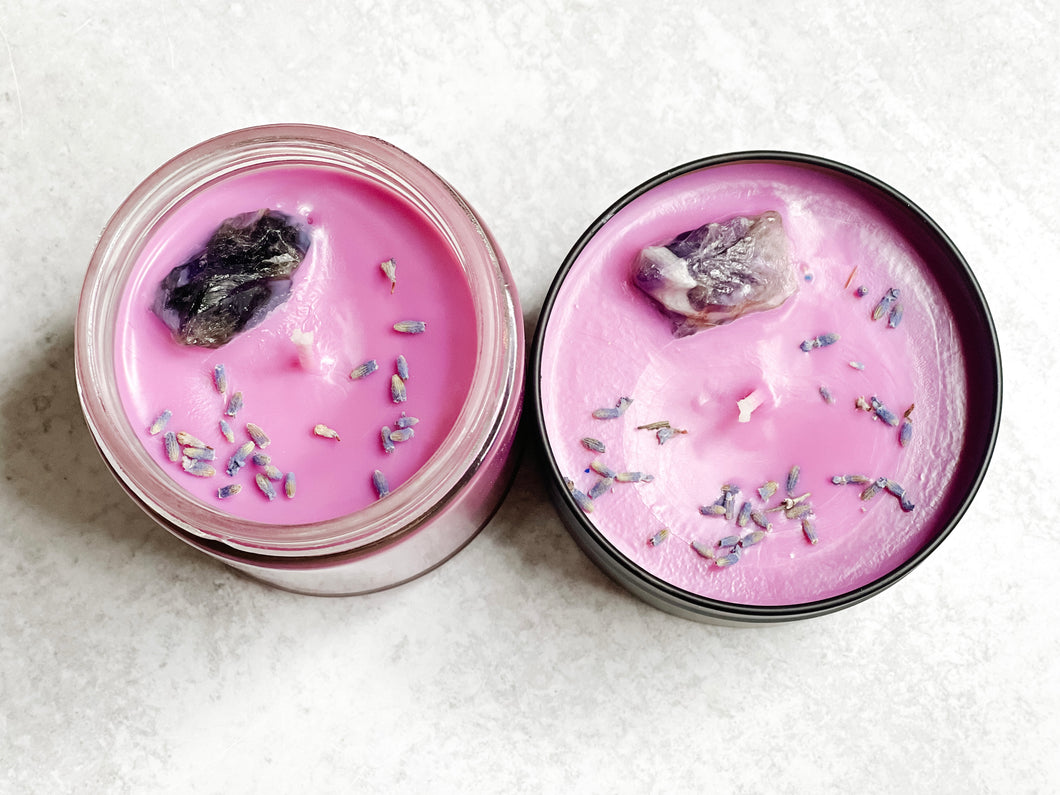Lavender Amethyst - Soy Candle {Crystal Collection}