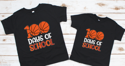 100 Days School Basketball YOUTH Graphic Tee